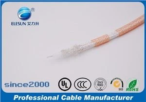 ELESUN فیکٹری سماکشی کیبل RG142 اعلی درجہ حرارت Ptfe موصلیت اور Fep جیکٹ